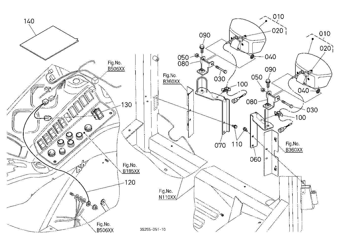 Working Light (Rear) Kit (W/G No.M1352) [Option]