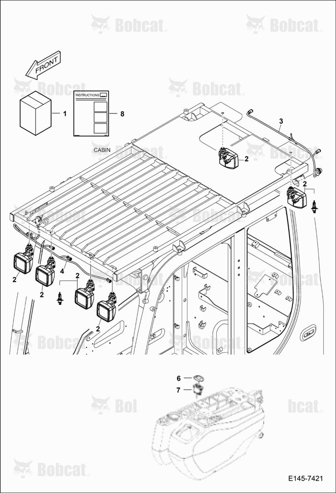 Working Lamp Kit (6 Lamp)(Guard Mount)(LED)