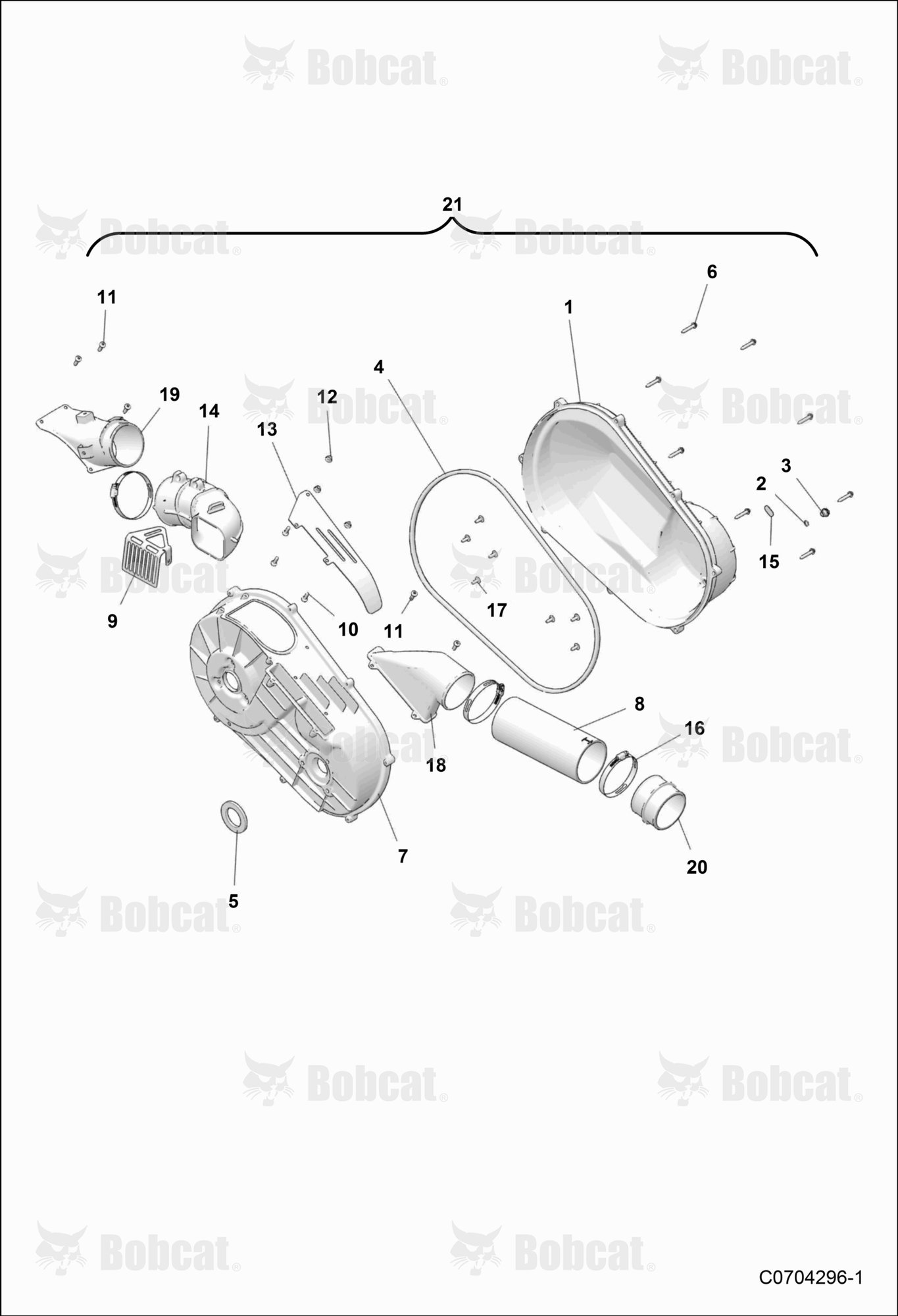 Drive TRAIN, Clutch Cover & Ducting