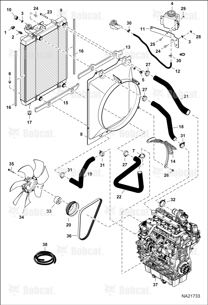 Engine & Attaching Parts (Radiator Water & Air Exchanger)