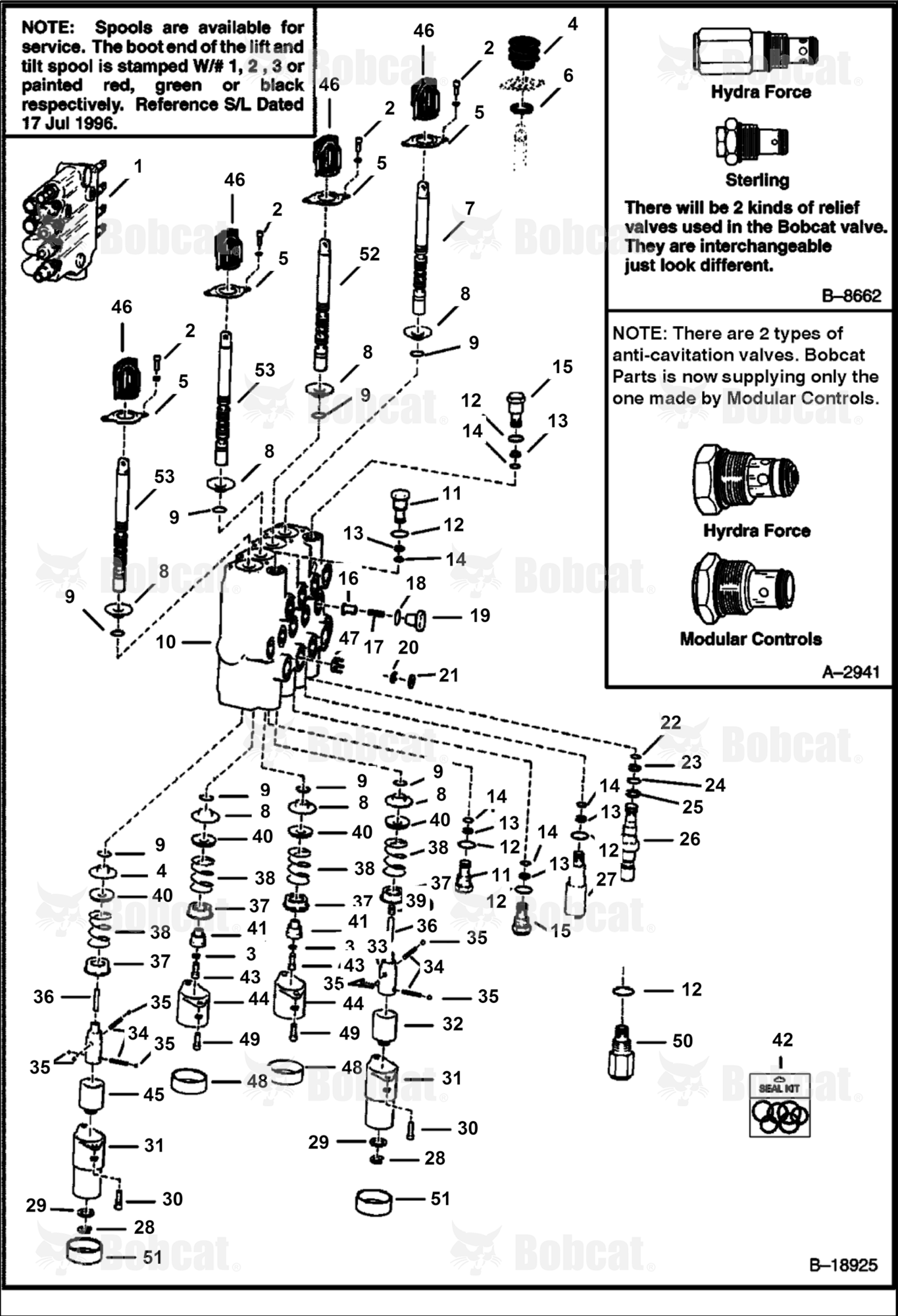 Hydraulic Control Valve  501715001 & Above