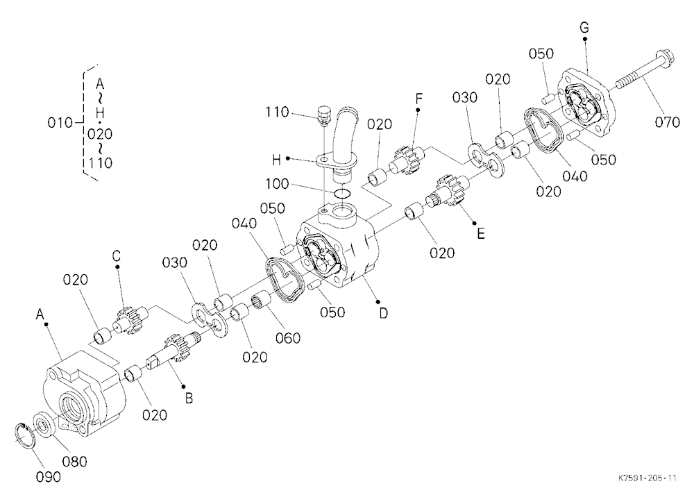 Hydraulic Pump [Component Parts] (W/G No.V5271) [O
