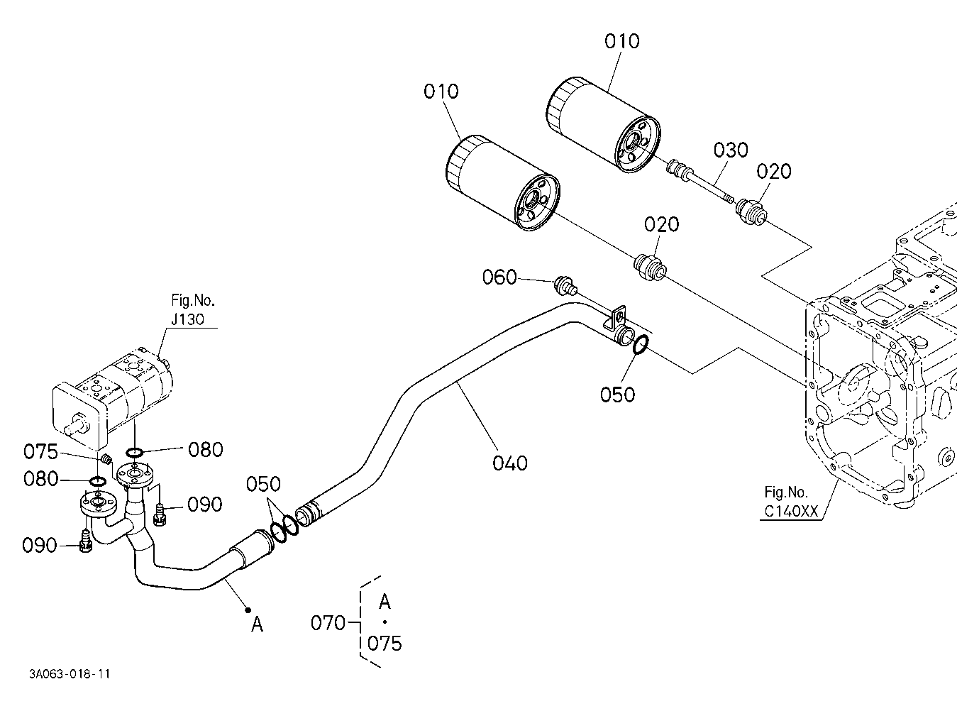 Hydraulic Pipe (Suction) [Rops Type]