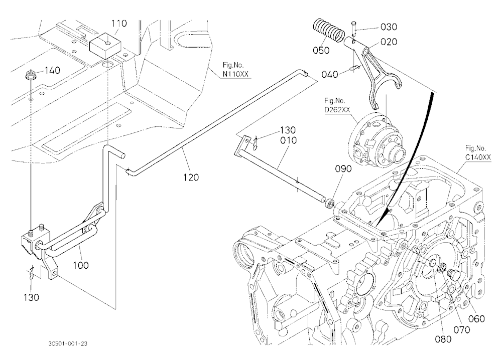 Rear Differential Lock Shift Fork