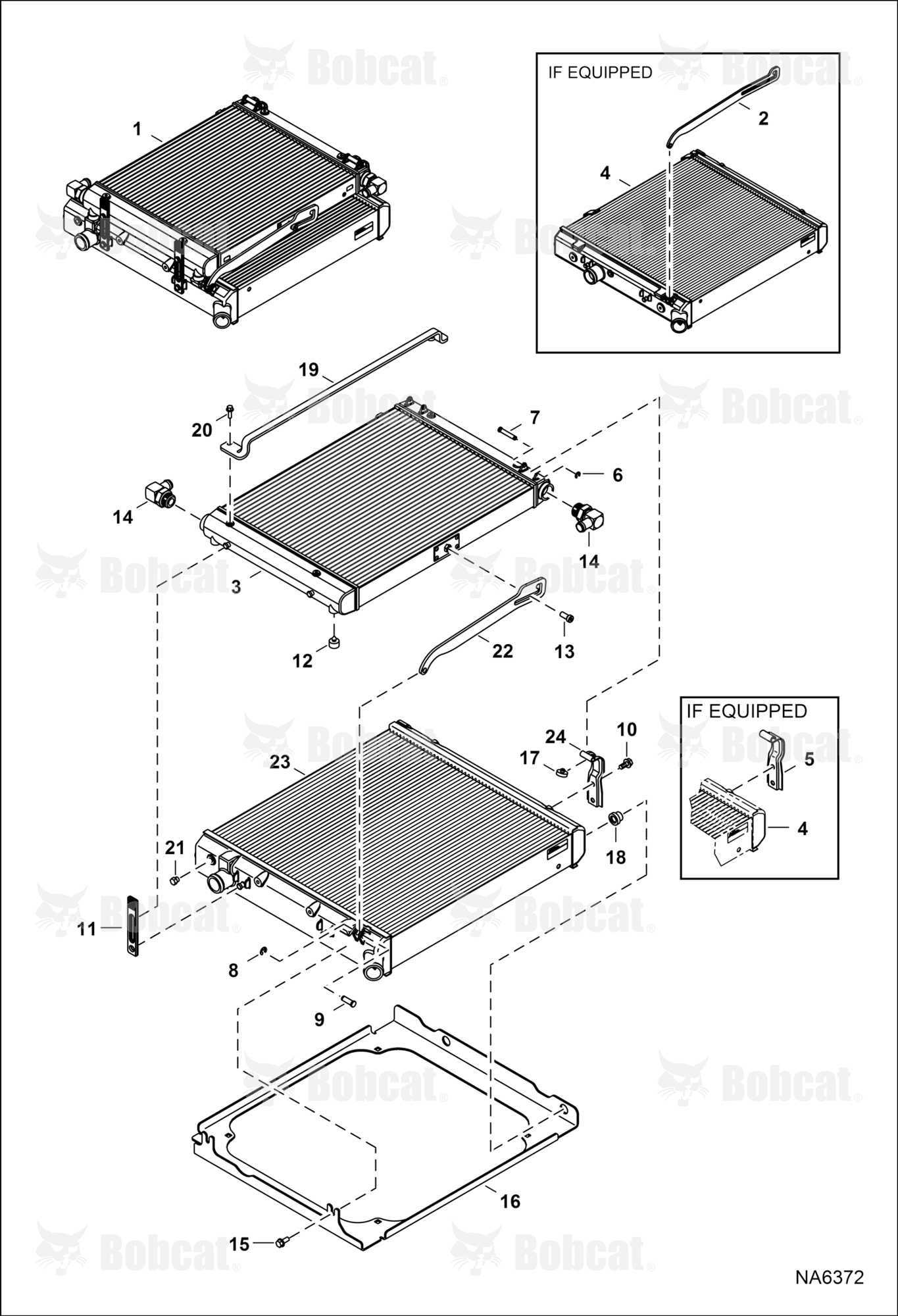 RADIATOR/COOLER Assembly (Stud Mount Radiator)  A3P212768 & Above