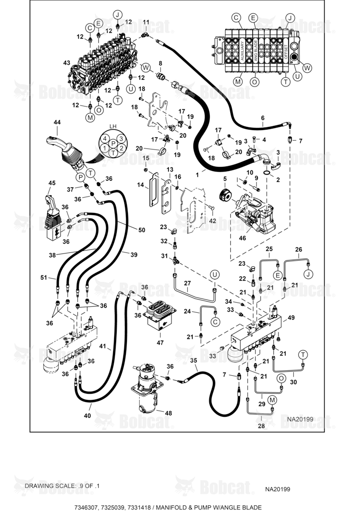 Hydraulic Circuitry (Manifold & Pump)(W/Angle Blade)