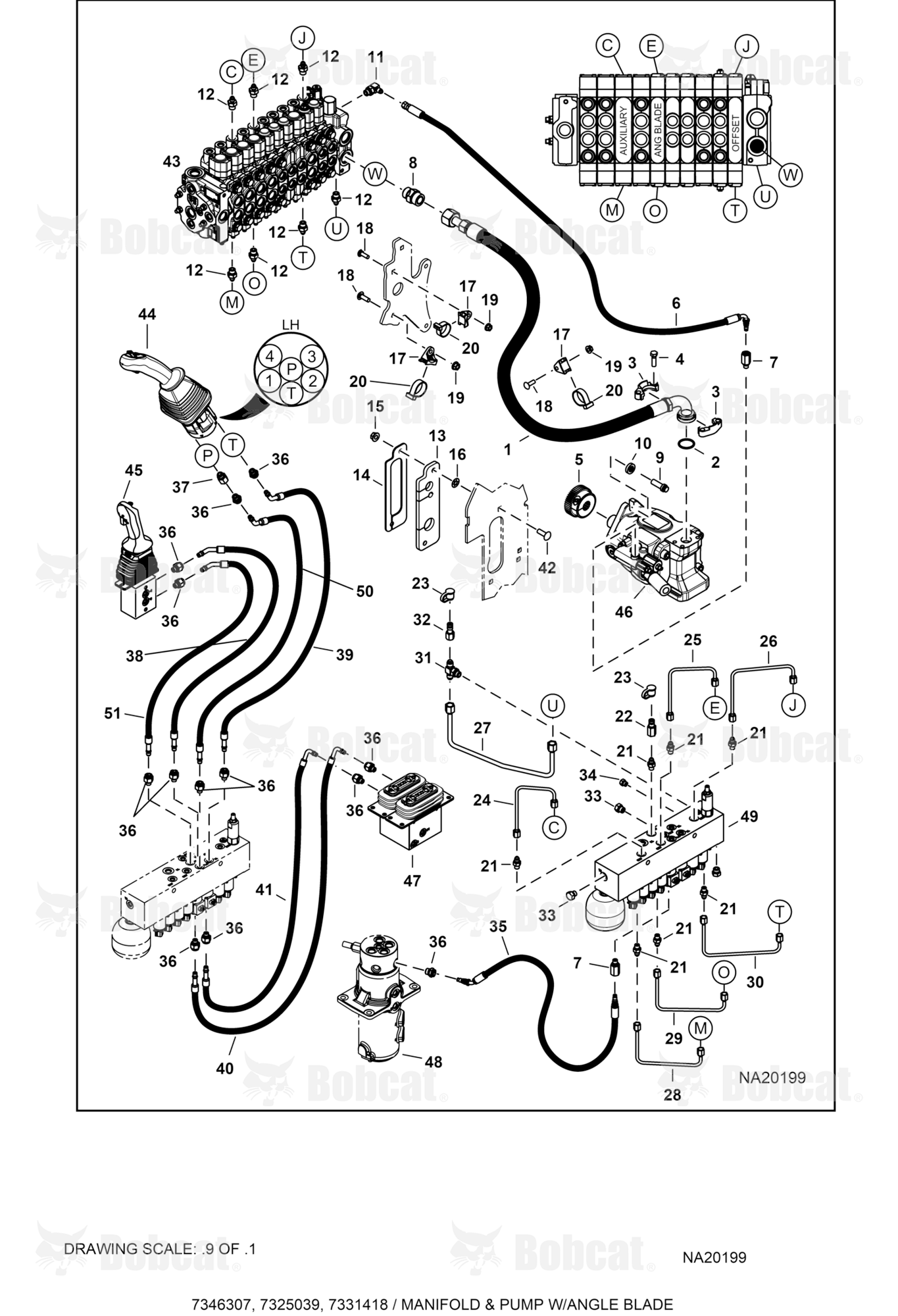 Hydraulic Circuitry (Manifold & Pump)(W/Angle Blade)