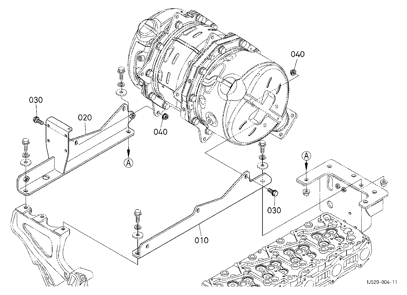 Diesel Particulate Filter Muffler Bracket (Upper)
