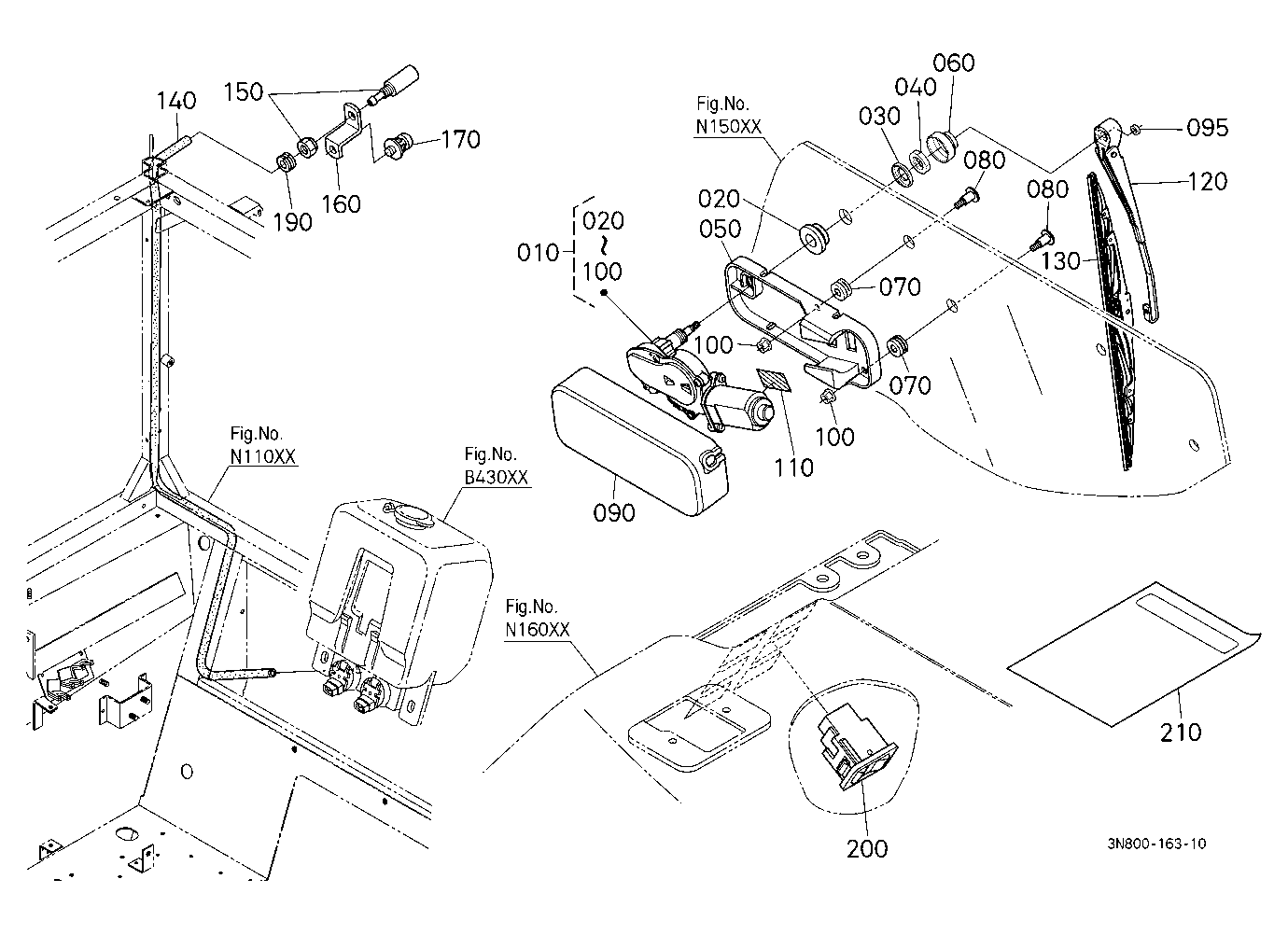 Rear Wiper Kit (W/G No.M7661) [Option]