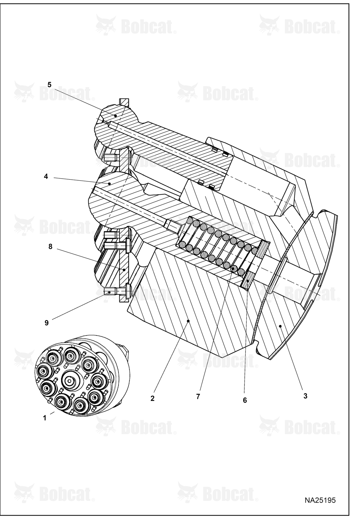 Hydrostatic Motor (Rotary Group)  B53A12001 & Above