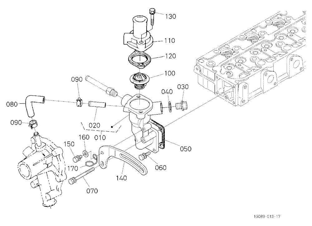 Water Flange And Thermostat