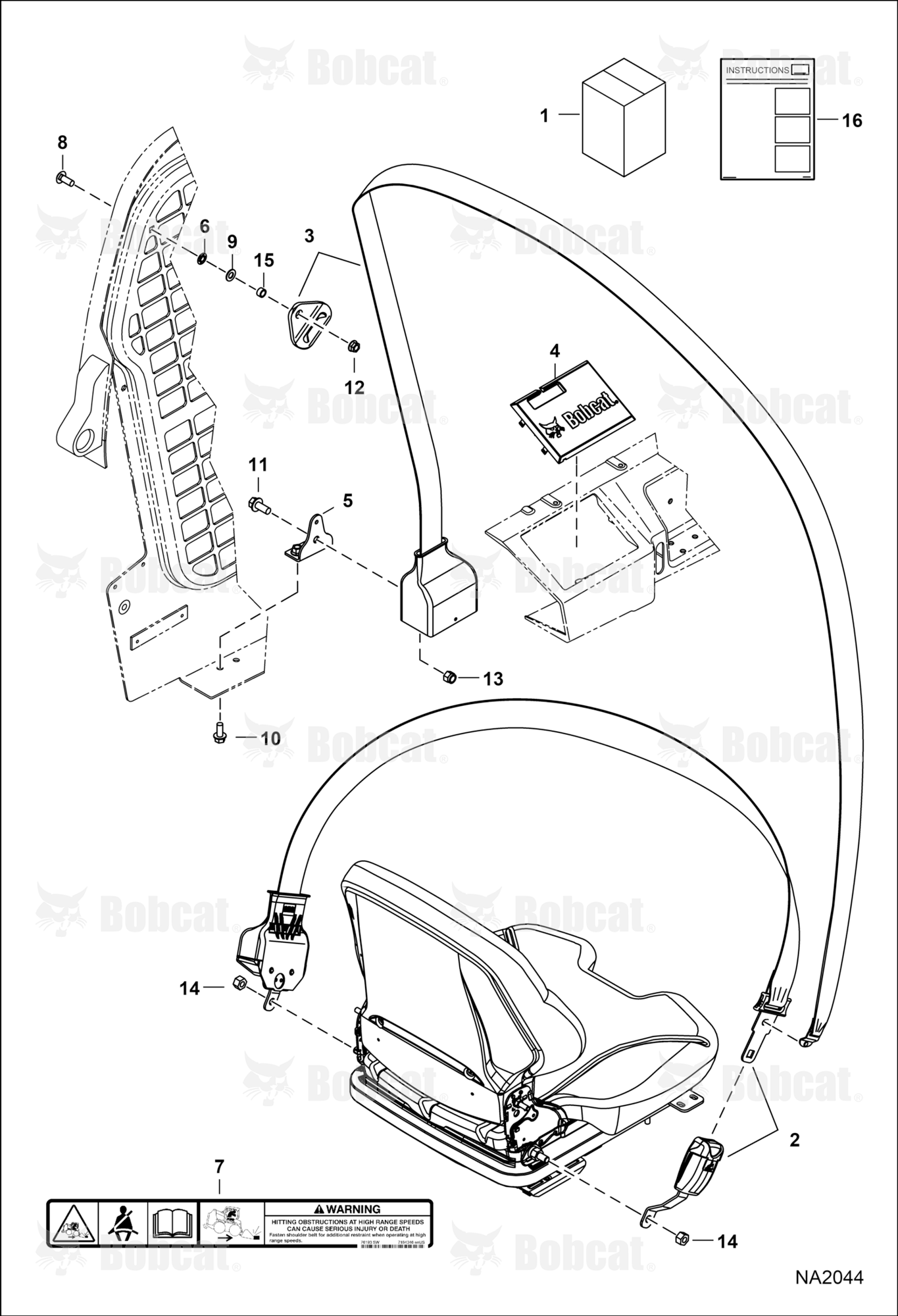 Seat Belt Kit - 2" (Three Point Retractable)