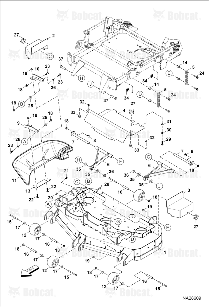 DECK, WHEEL, Cover (52")