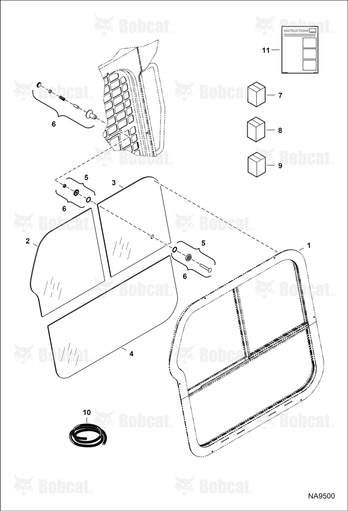 CAB Windows (Side) (Glass) (Window Assemblies)