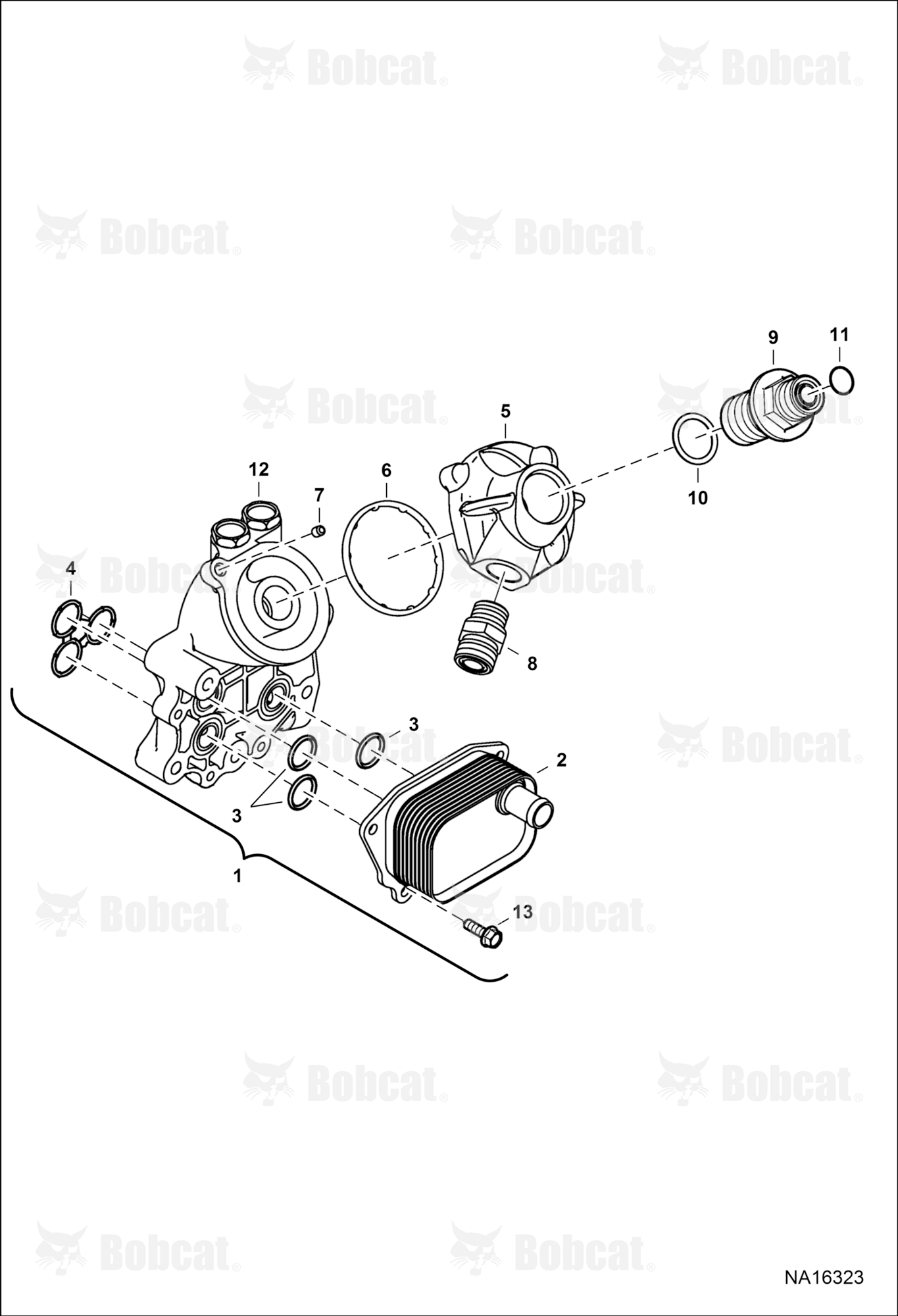 Oil Cooler Assembly (9 Cooling Plates)