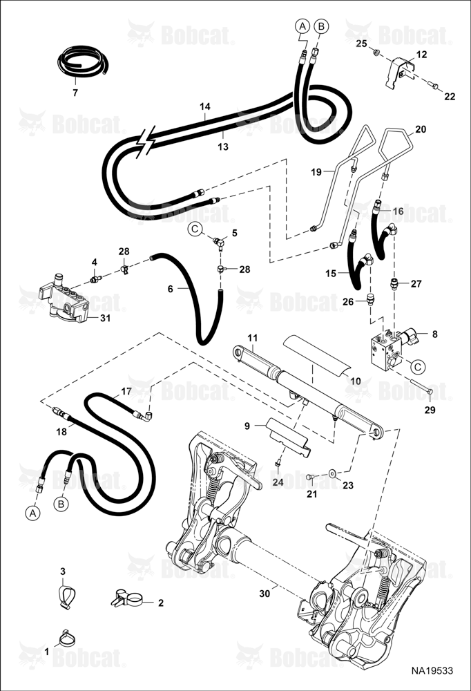 Hydraulic Circuitry (Power Bob-Tach)