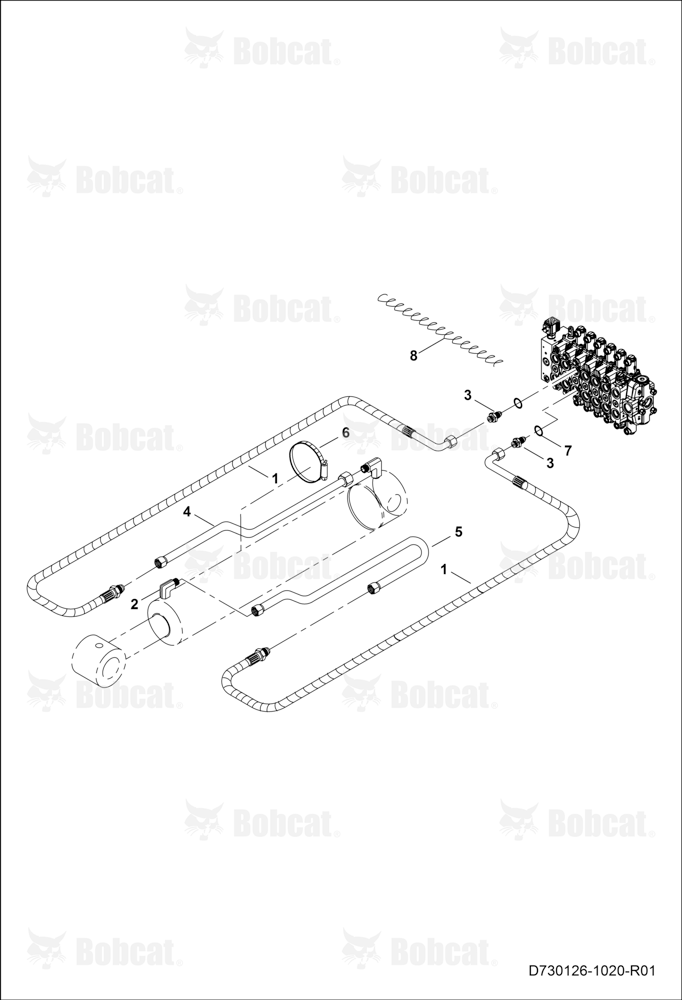 Rear Boom Cylinder CIRCUIT-MECH-ISO-CM