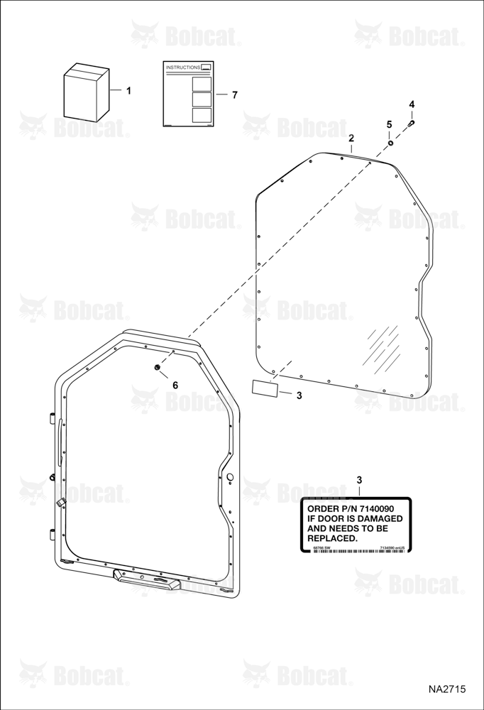 CAB Door (Forestry Cutter) (Window Kit)