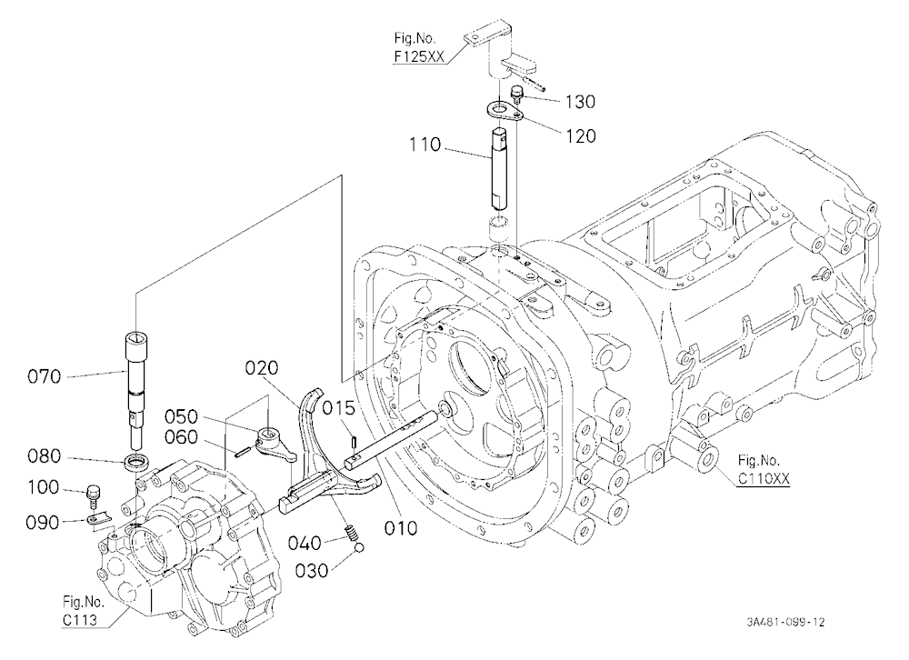 Shuttle Gear Shift Fork [Rops Type] [New Type]