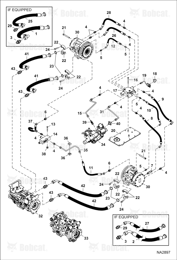 Hydrostatic Circuitry (2-Speed Motor) (Selectable Joystick Controls)  ATDZ11001 - ATDZ11599