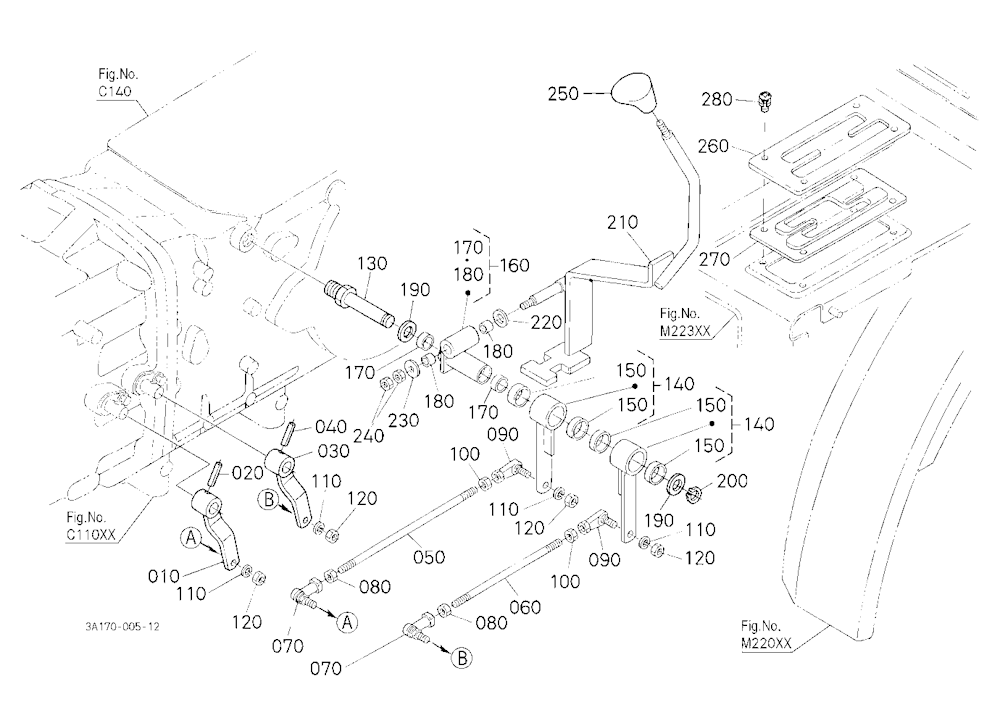 Range Gear Shift Lever/Creep Gear Shift Lever [A]