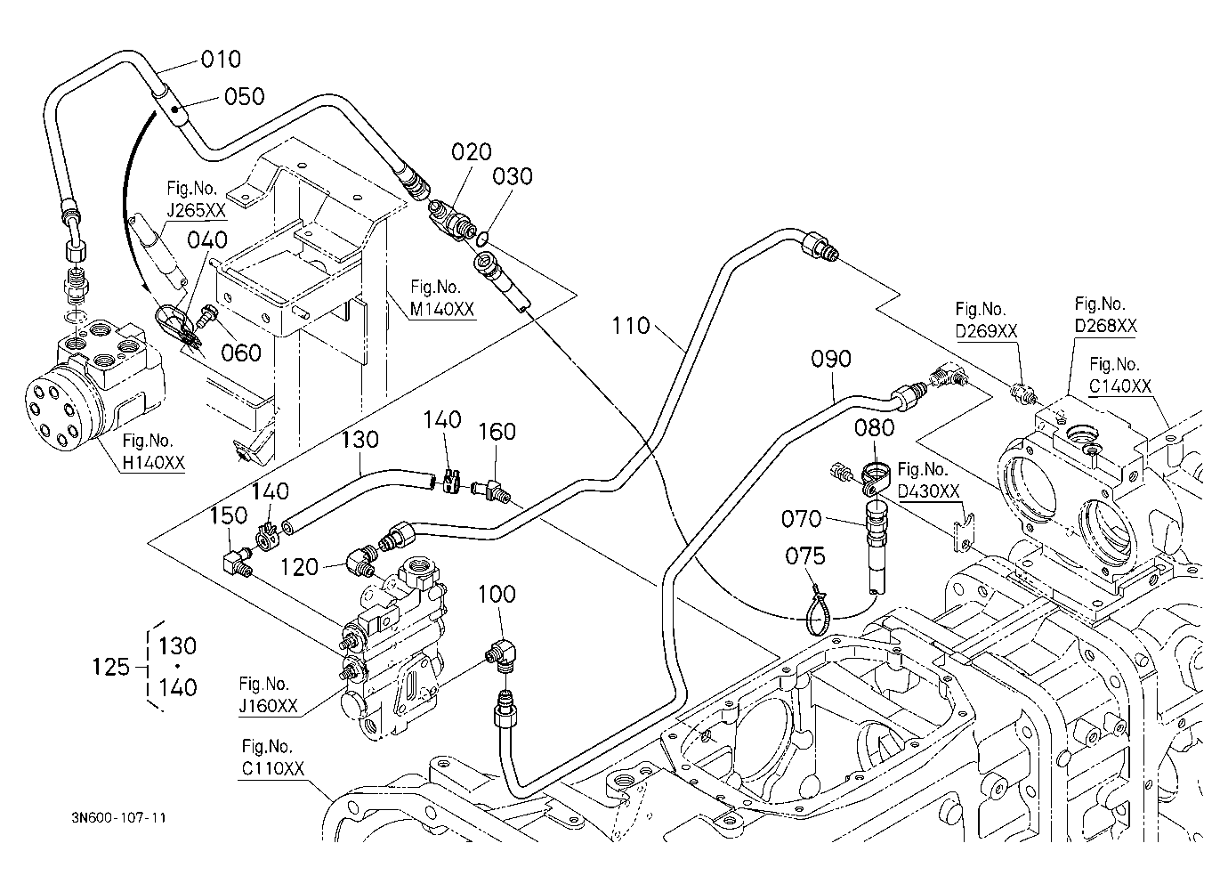 Hydraulic Oil Line (Steering/Pto) [Except Dual Spe
