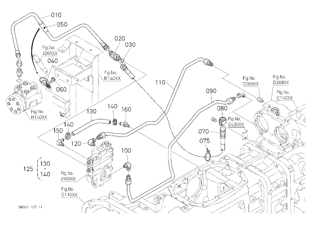 Hydraulic Oil Line (Steering/Pto) [Except Dual Spe
