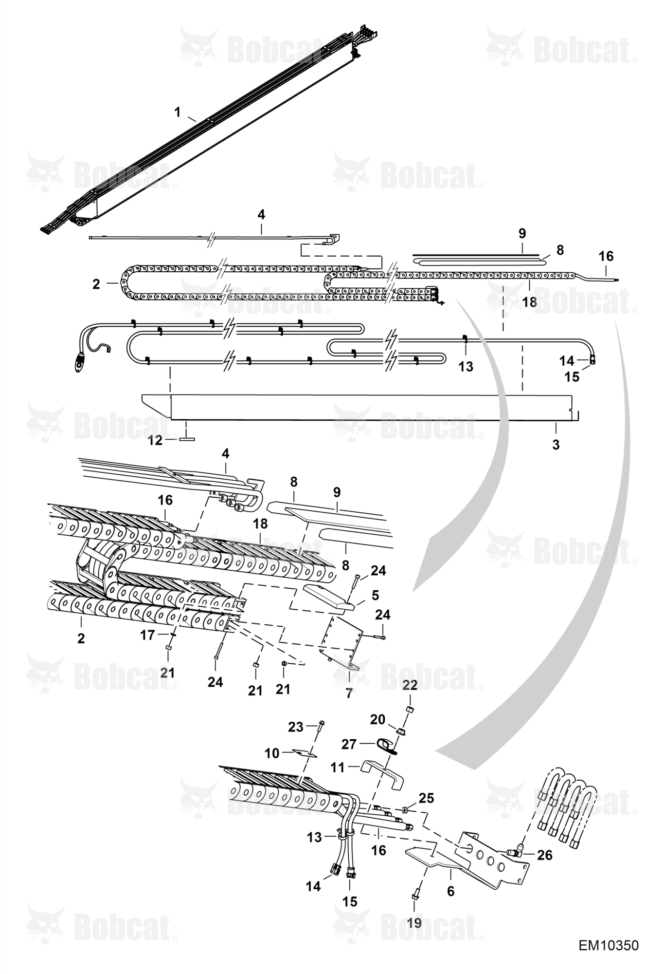 Hydraulic Circuitry (Boom Tray) (W/ NLA Chain 7245009)