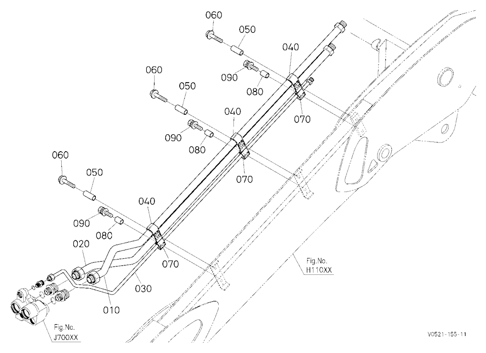 Oil Piping (Arm Lh) [High Flow]