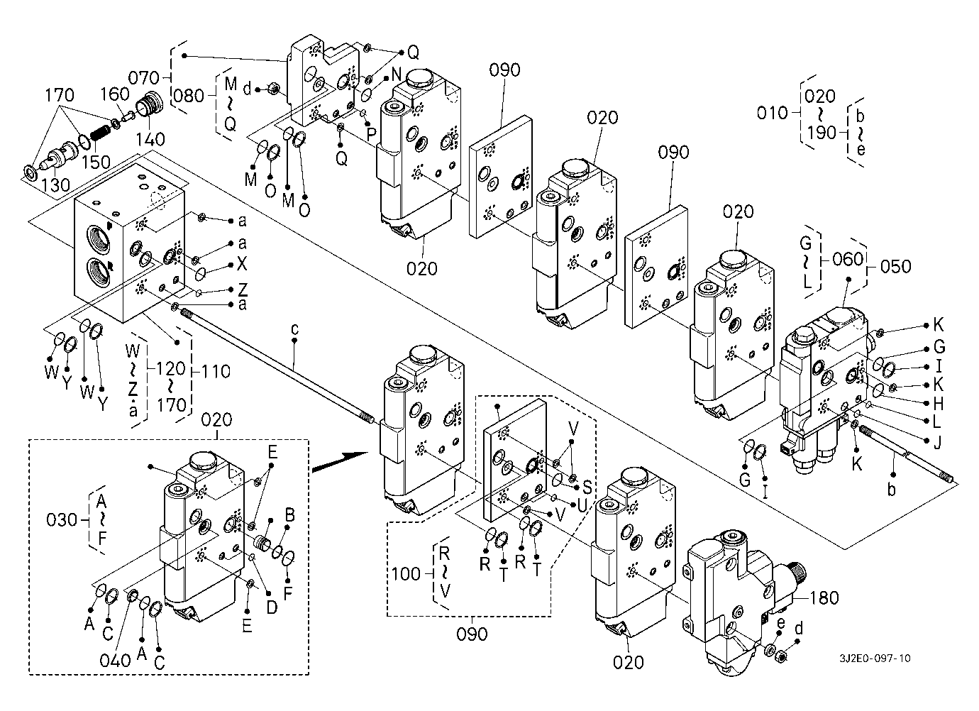 Auxiliary Control Valve (5 Valves) [Component Part