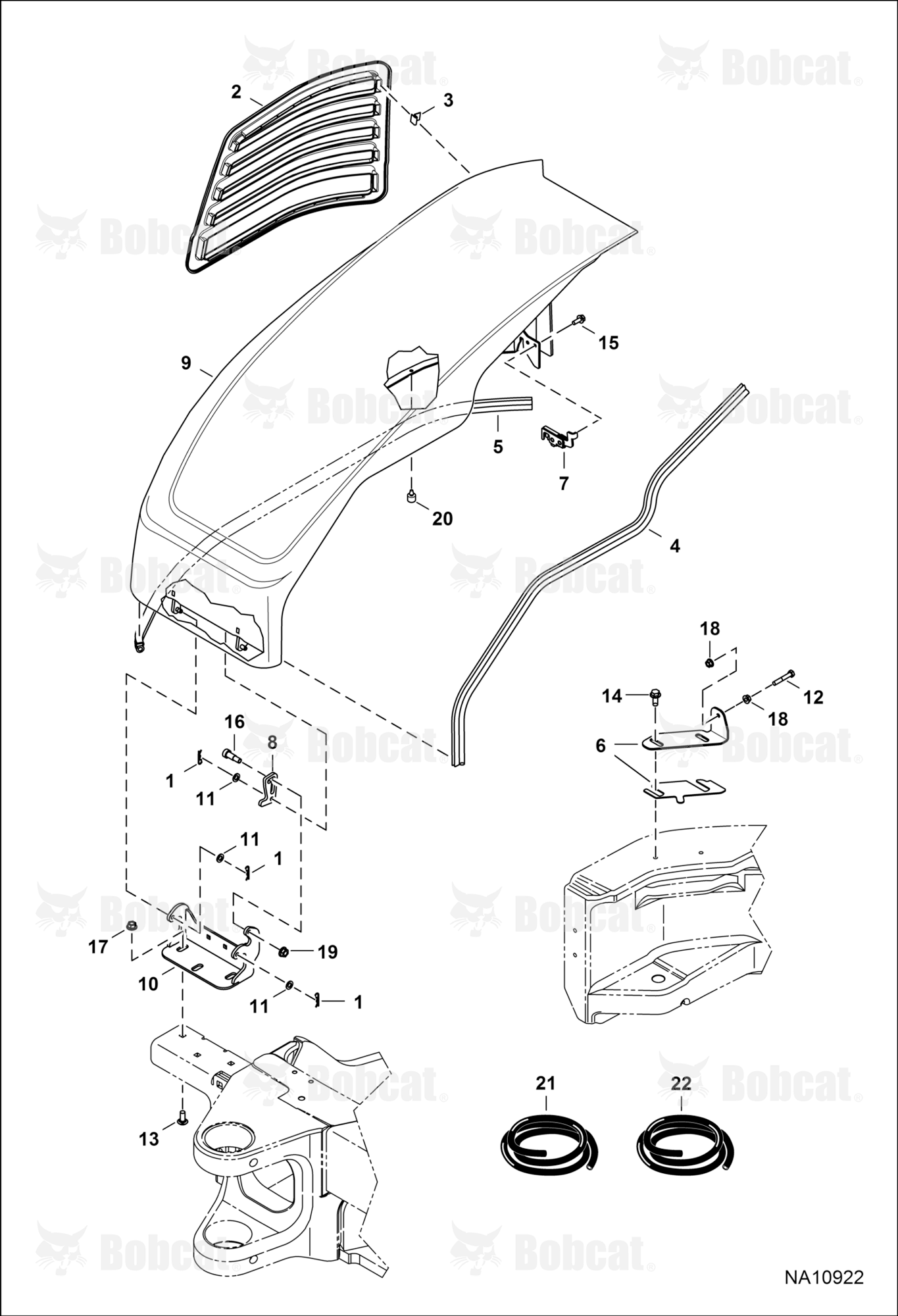RH Cover (Bracket Hold Open)  AJ1911672 & Above