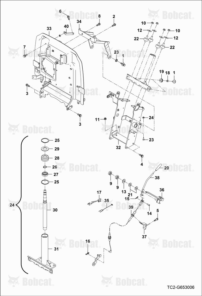 Steering Column & Parking Brake Lever