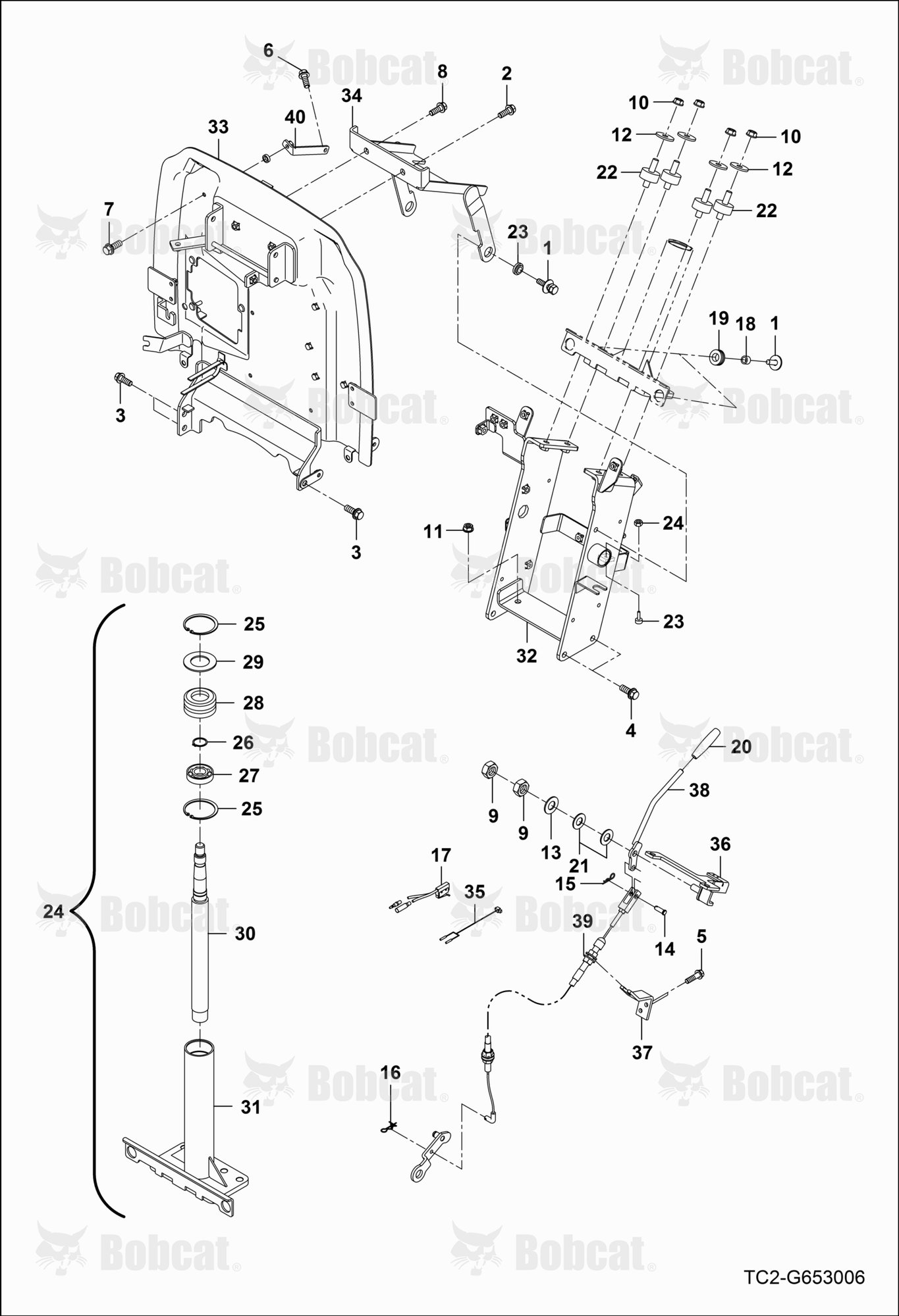 Steering Column & Parking Brake Lever