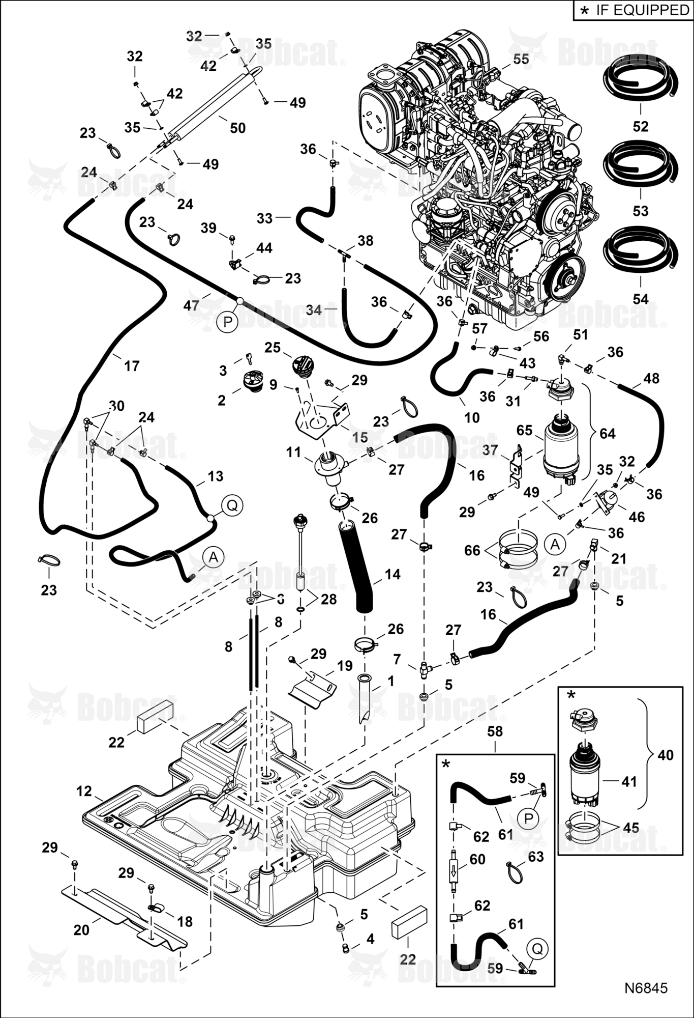 Engine & Attaching Parts (Fuel System) (Single Tank)  ATF213014 & Above, ATF311602 & Above