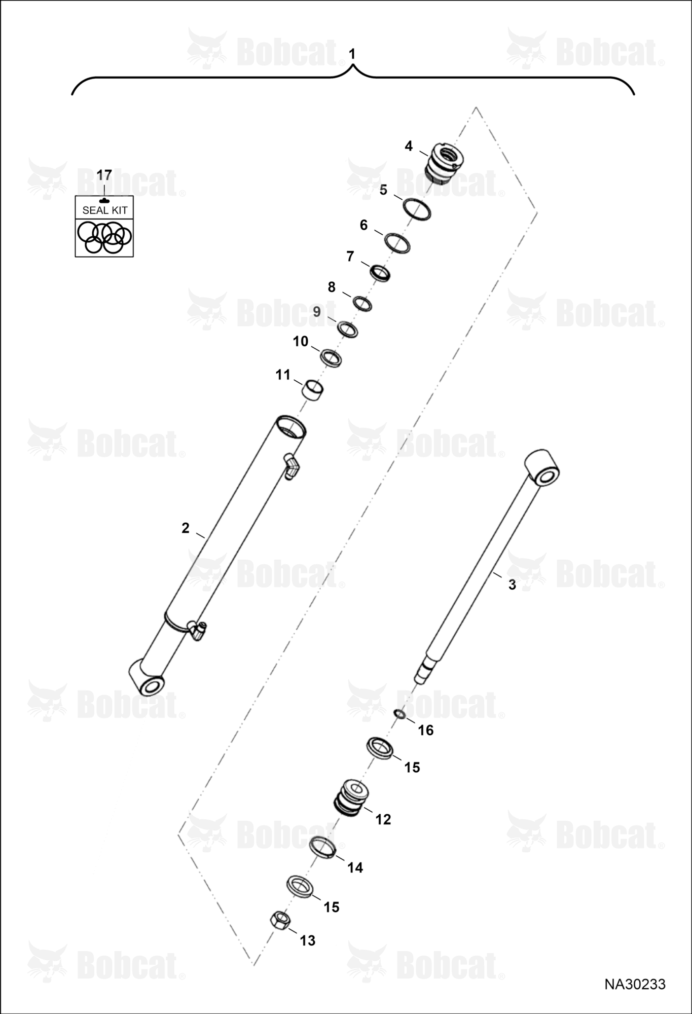 Tractor Loader FL9-2 (Bucket Cylinder)  B6G800101 & Above