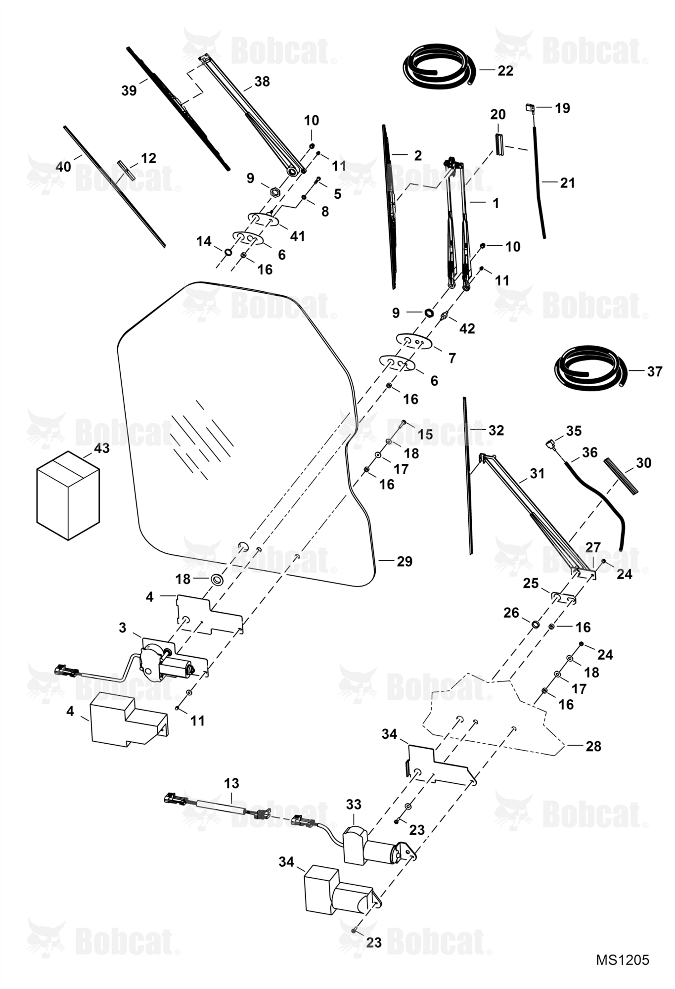CAB Door (Window & Wiper)