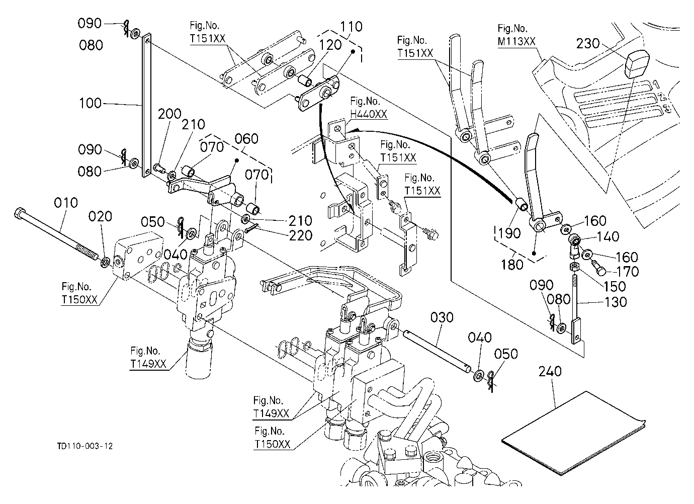 Auxiliary Control Valve Lever (3Rd) (W/G No.L8348)