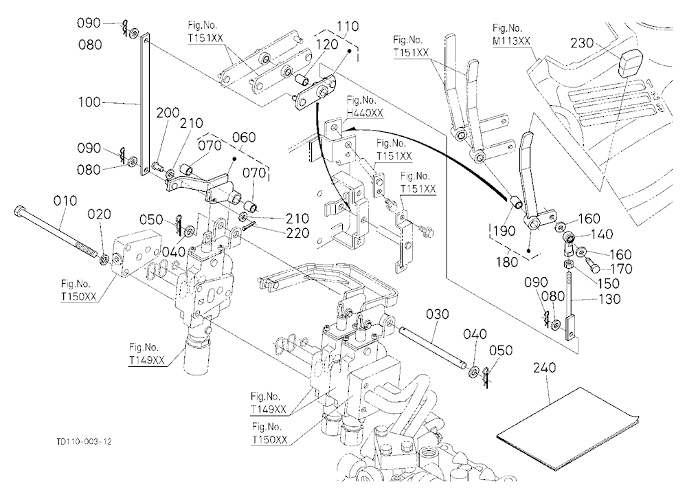 Auxiliary Control Valve Lever (3Rd) (W/G No.L8348)