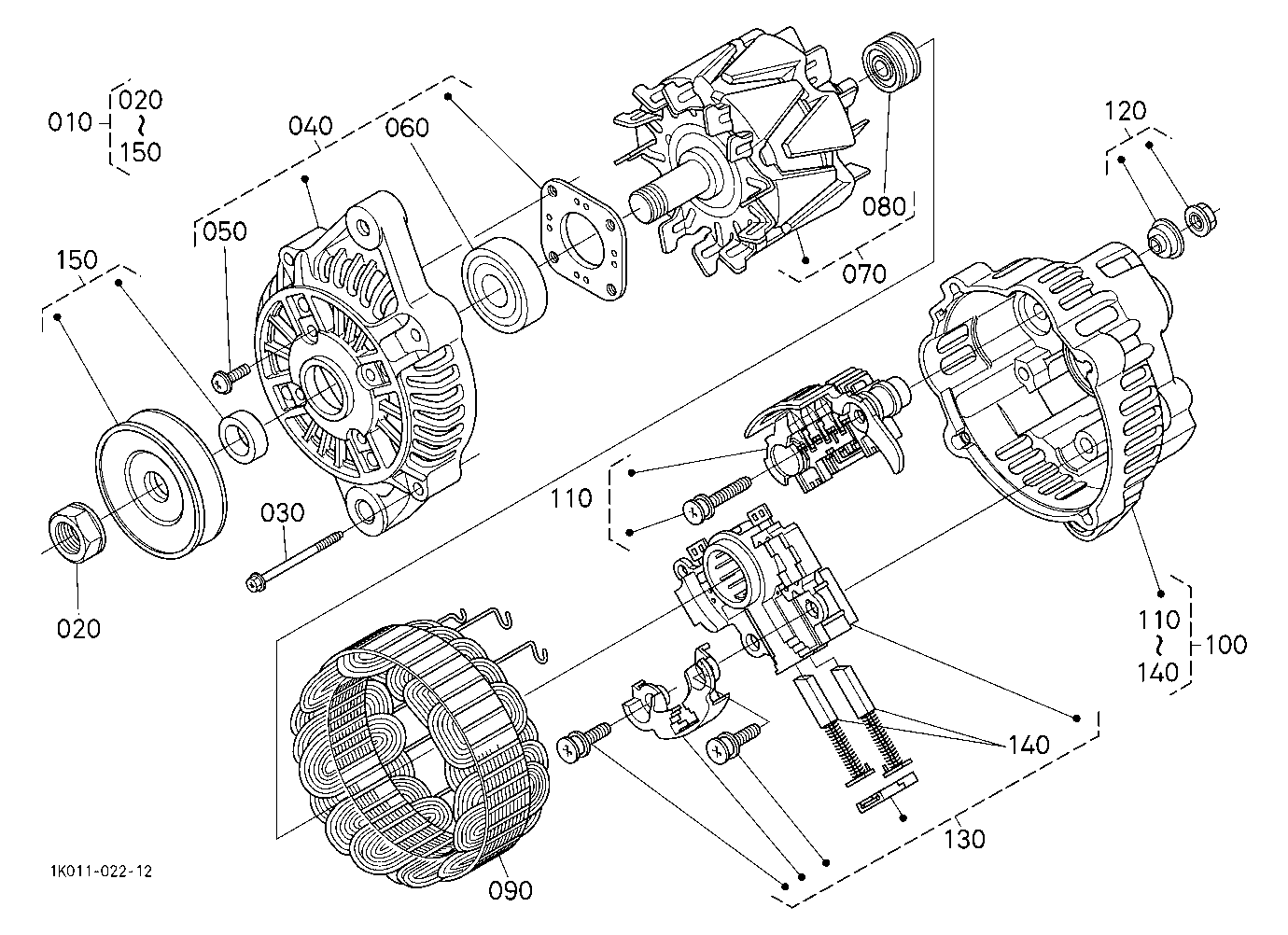 Alternator [Component Parts](Not For Reman Unit)