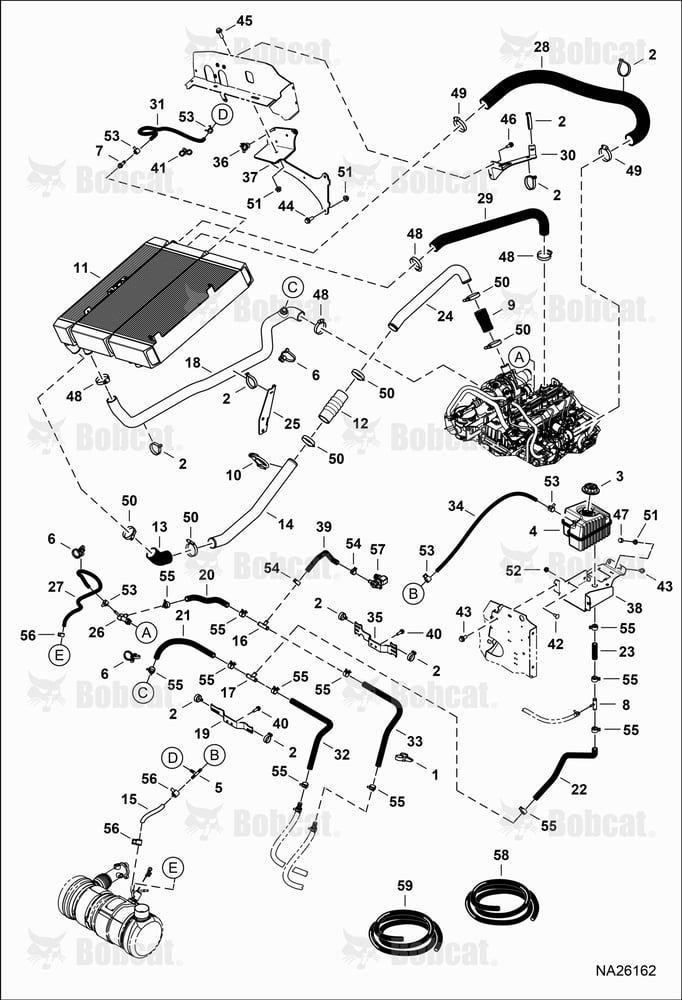 Cooling System  B54M11077 & Above, B54N11104 & Above