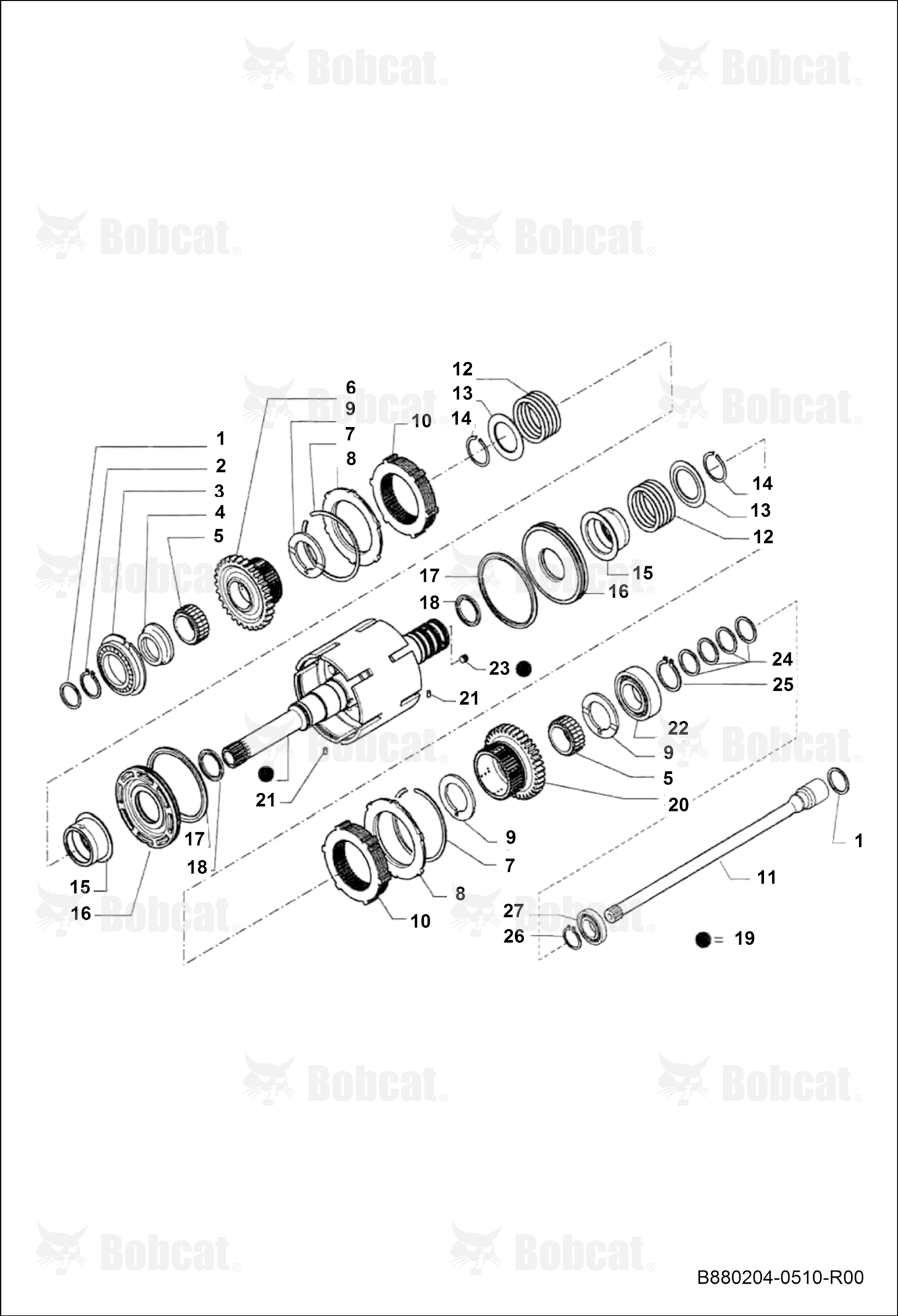 Transmission - Input Shaft and Its Connections (4WD)