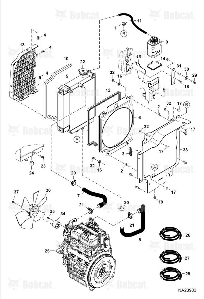 Engine & Attaching Parts (Radiator Water Exchanger)