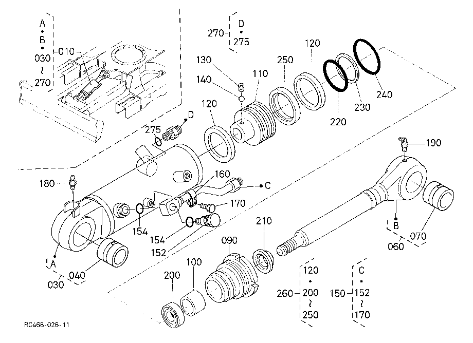 Blade Cylinder And Component Parts