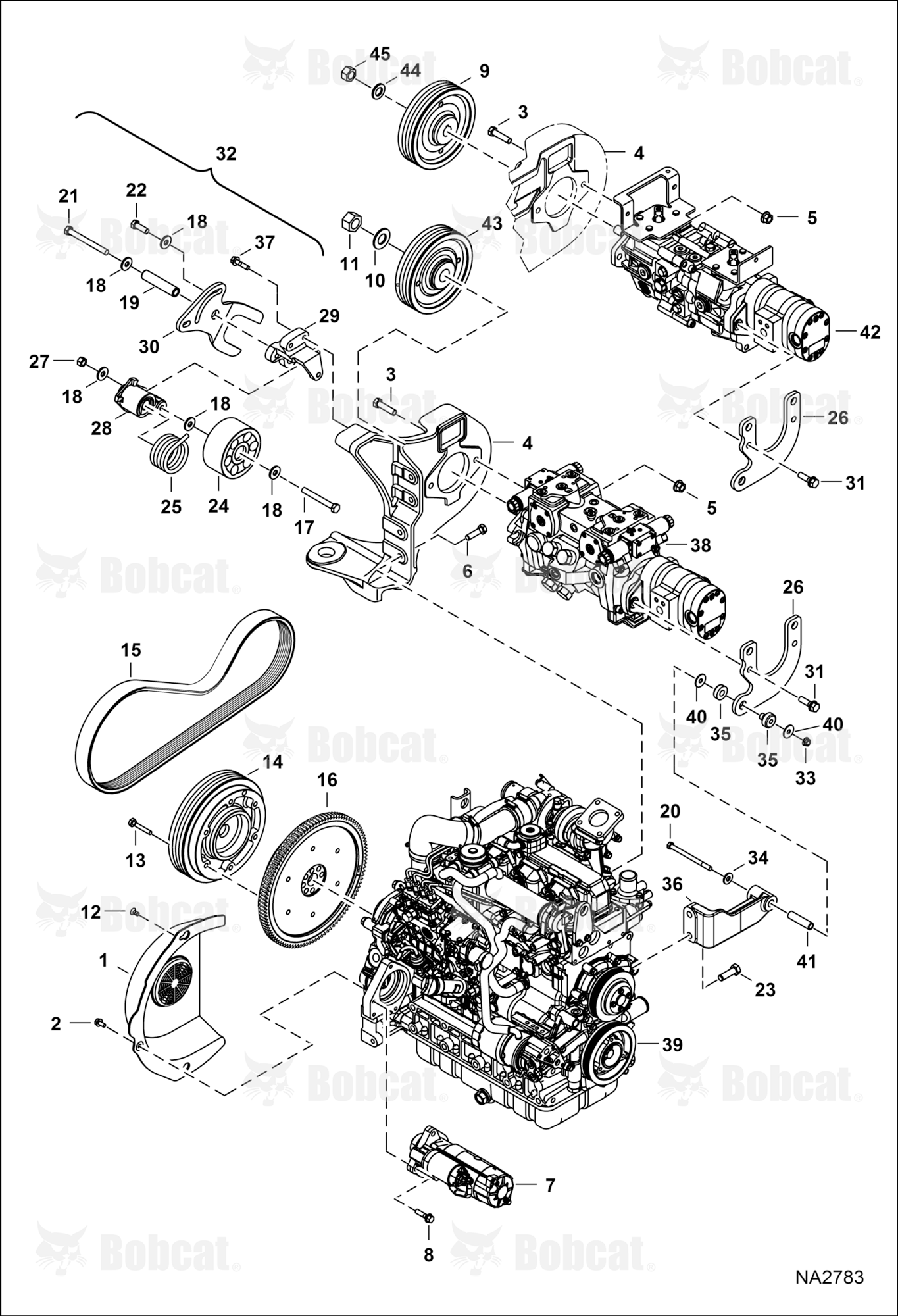 Engine & Attaching Parts (Belt Drive)