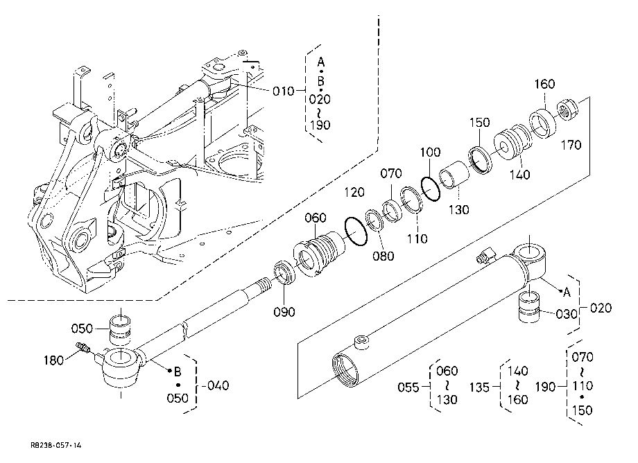 Swing Cylinder And Component Parts