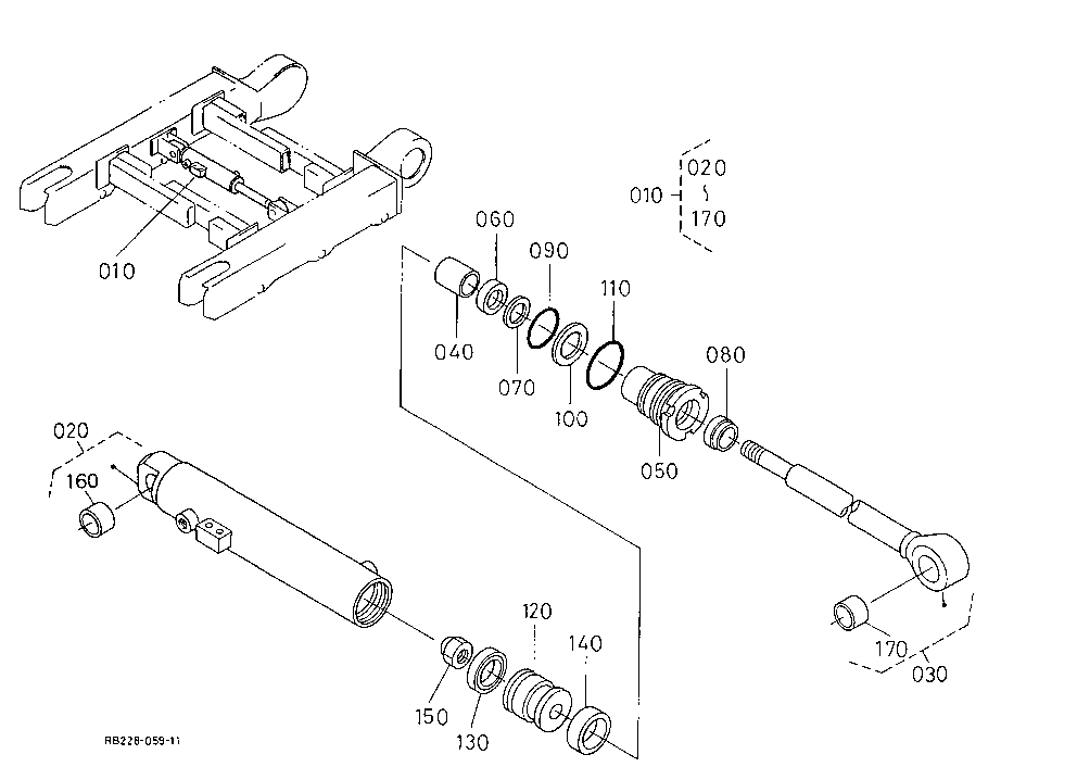 Track Cylinder And Component Parts [Kx41-2V]