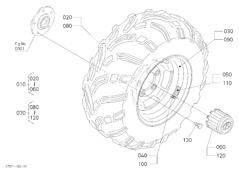 Rear Wheel (25*11-12) [Rtv900W6Se]