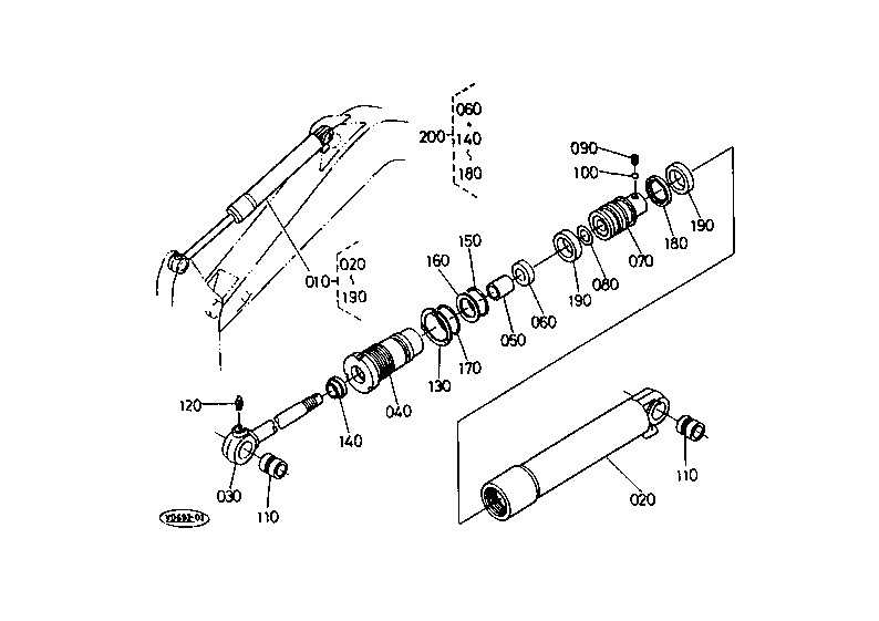 Arm Cylinder and Component Parts