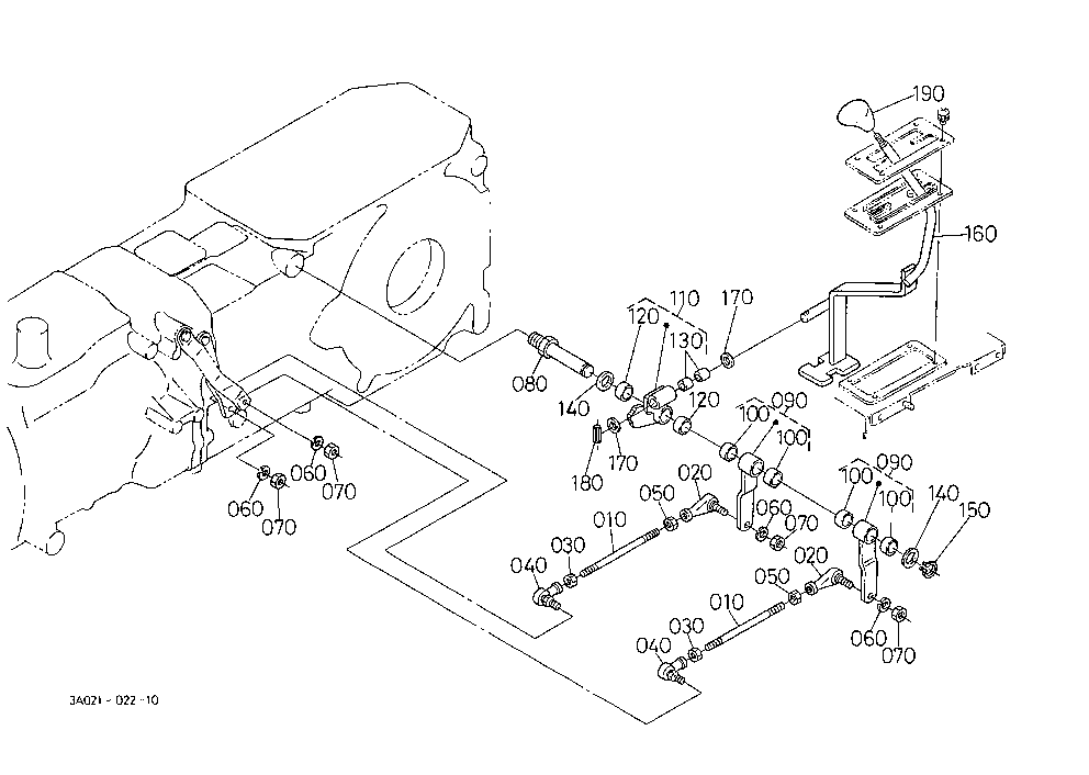 Range Gear Shaft Lever