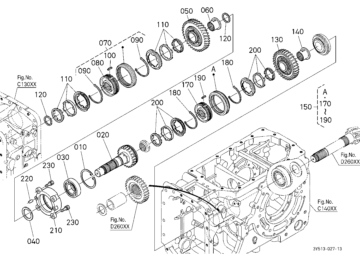Range Gear Shaft (Rear)